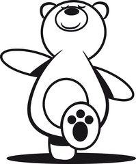 Teddybär wandern gehen