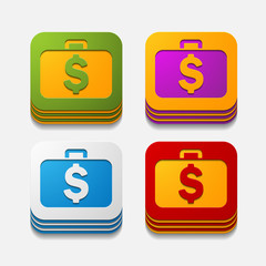 square button: portfolio