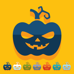 Flat design: pumpkin