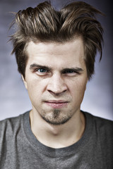 Fototapeta premium Man with aggressive look