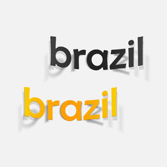 realistic design element: brazil