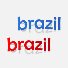 realistic design element: brazil