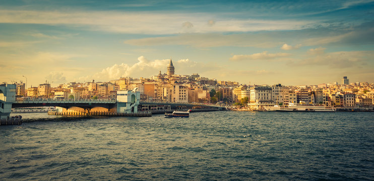 Beyoglu and Galata tower panorama, Istanbul