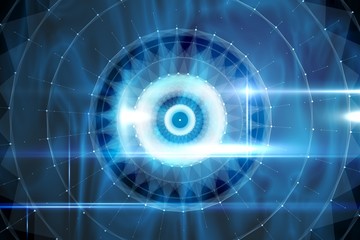 Blue technology design with tunnel