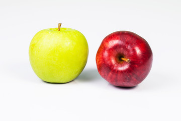 Red and Green Apple Isolated.