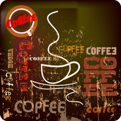 retro coffee template free space for your text