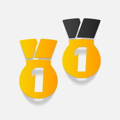 realistic design element: medal