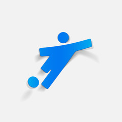 realistic design element: football player