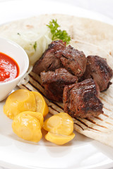 fried meat with sauce