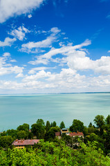 View of Balaton lake from Tihany abbey - Hungary