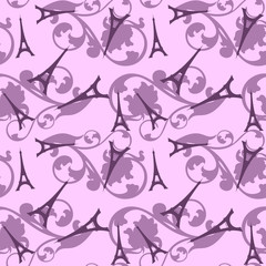 eiffel tower seamless background