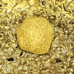 Gold nugget - 3d Render