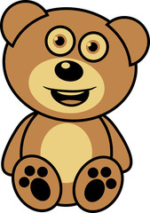 Teddybär lachen fröhlich