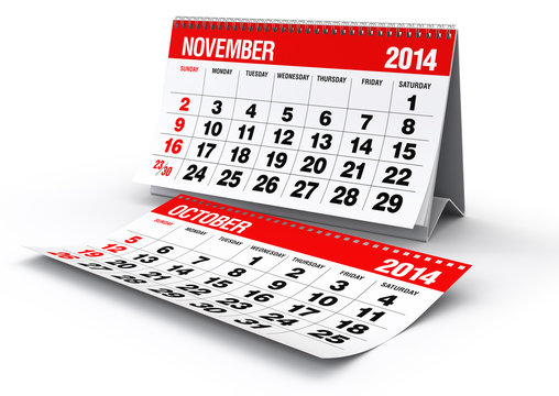 November 2014 - Calendar