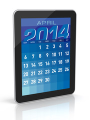 April 2014 - Tablet Calendar