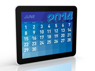 June 2014 - Tablet Calendar