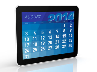 August 2014 - Tablet Calendar