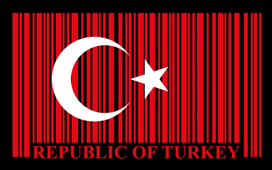 Turkish barcode flag, vector