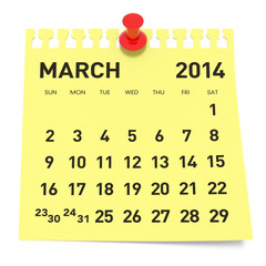 March 2014 - Calendar