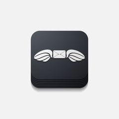 square button: envelope