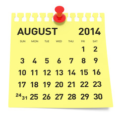 August 2014 - Calendar