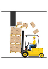 Naklejka premium Fork lift truck
