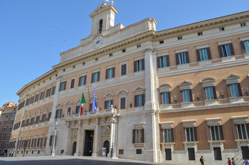 Fototapeta na wymiar Palazzo Montecitorio in Rome Italy