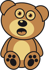 Obraz premium Teddybär erschreckt