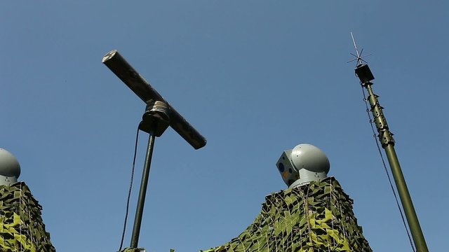 electronic warfare Military radar rotates
