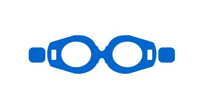 Lunettes de natation bleu