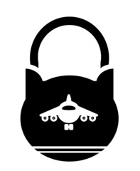 Avion de ligne dans un cadenas