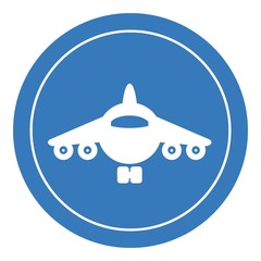 Avion de ligne dans un panneau