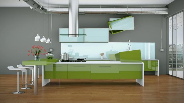 animated Kitchen Interior Design