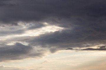 Naklejka na ściany i meble beautiful sky background with clouds at sunset