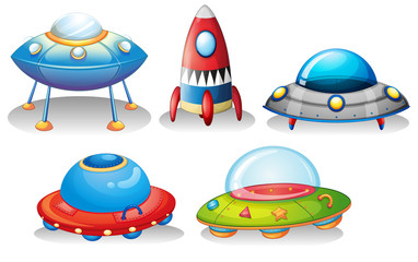 Flying saucers and a rocket