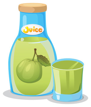 A bottle of guava juice