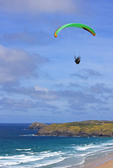 paraglider at Perranporth