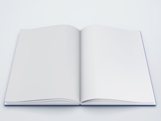 open book  with white pages 3d