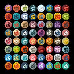 Flat design: navigator