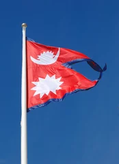 Zelfklevend Fotobehang Flag of Nepal © Roland Magnusson