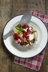 Breakfast cereals and strawberry