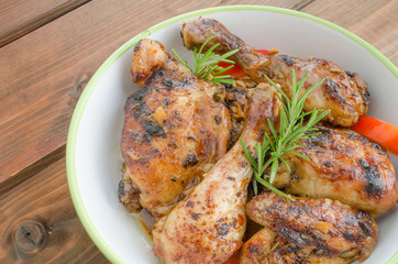 Baked chicken with thyme