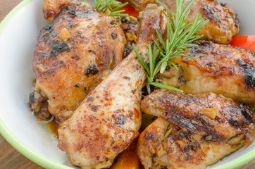 Baked chicken with thyme