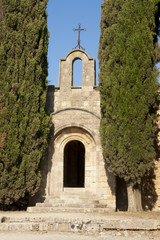 Fototapeta na wymiar Greek Orthodox church in cedars, Rhodes