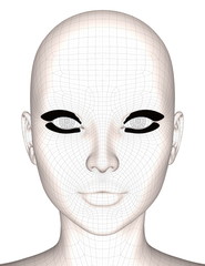 女性の顔アップ