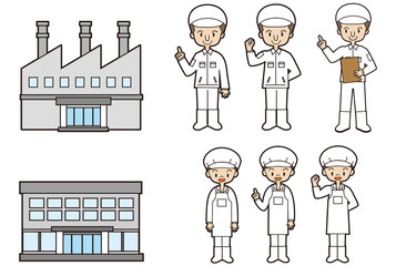 工場と作業員