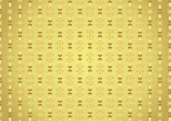 Gold Candlestick and Fire and Tribal Pattern on Pastel Backgroun