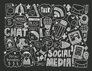 doodle communication background