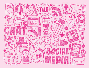doodle communication background
