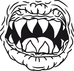 Horror Halloween Böse Monster Maul